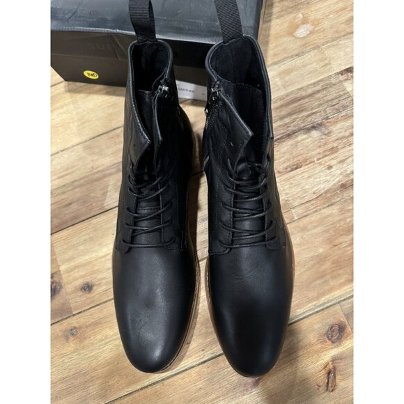 SUPPLY LAB Men's Black Jonah Lace-Up Leather Ankle Boot Sz 10 D NEW IN BOX - Picture 6 of 15